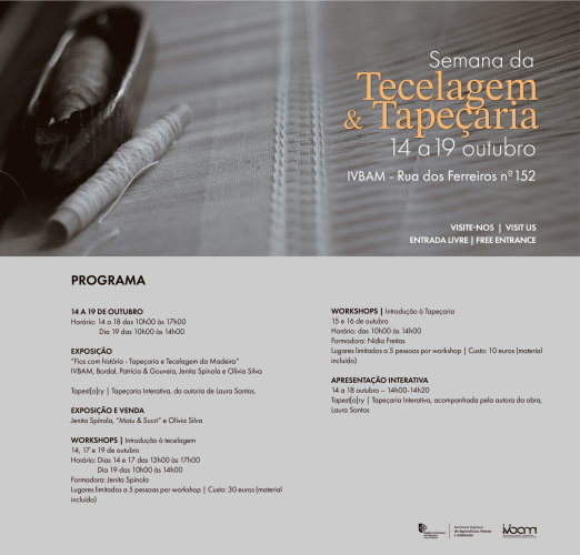 Programa da "Semana da Tecelagem e da Tapeçaria"