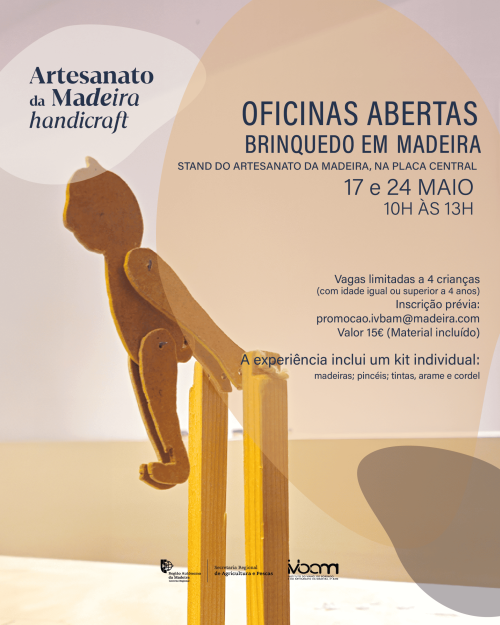 Oficina para crianças no stand do Artesanato da Madeira, na Avenida Arriaga!