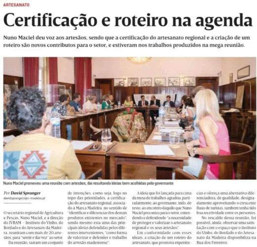 Certificação e roteiro na agenda