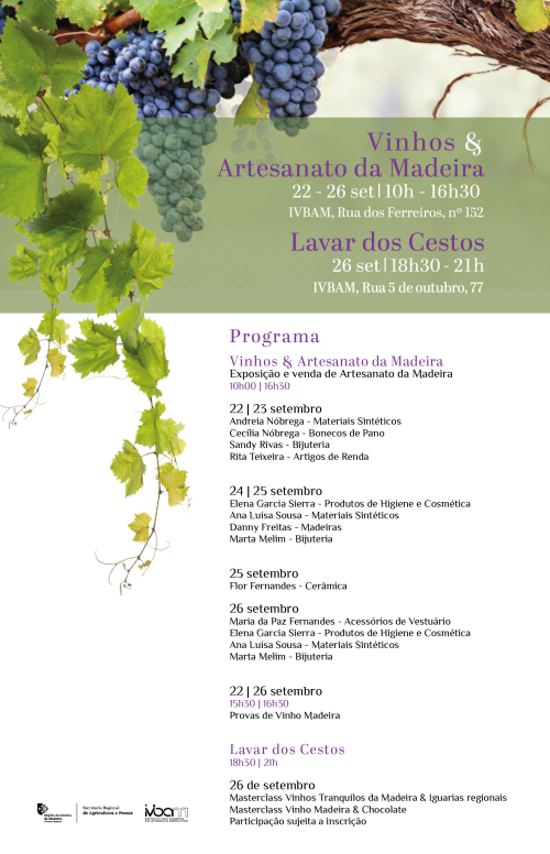 Vinhos & Artesanato da Madeira - 22 a 26 de setembro